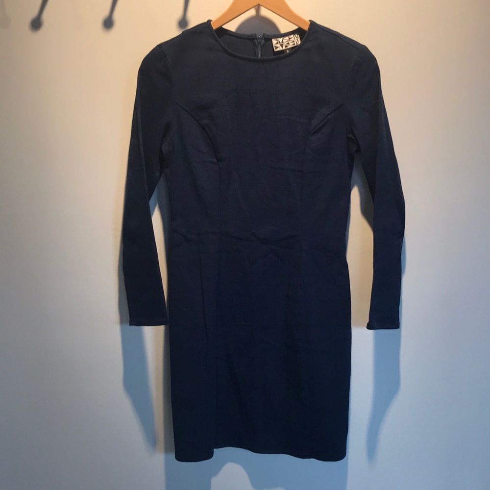 Dusen Dusen blue dress size 8 bodycon